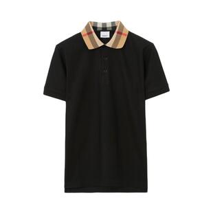 【24期免息】BURBERRY 男装 格纹衣领棉质短袖Polo衫 多色