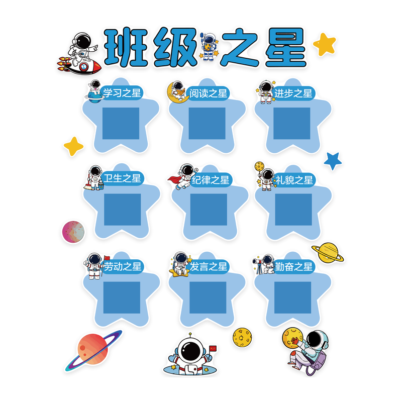 【中小学班级之星风采展示】墙贴