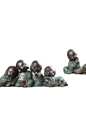 摆件小和尚桌面手工桌面创意陶瓷