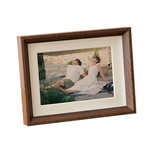 diy洗照片做成相框空框6复古实木质感摆台挂墙相册10寸摆件高级感