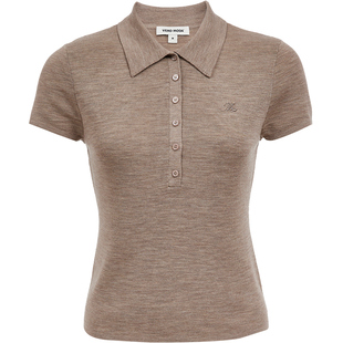 Vero Moda针织衫女2026夏季新款POLO领刺绣短袖上衣休闲326245012