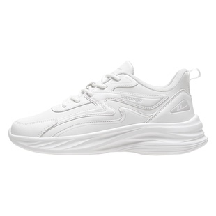 回力运动鞋男鞋加绒冬季新款软底减震白色皮面防泼水跑步鞋子男款