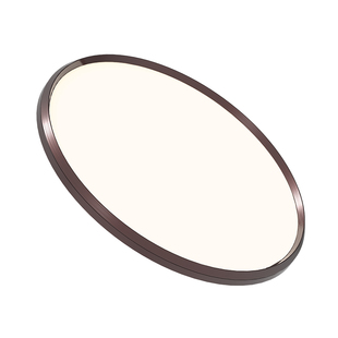 复古风极简吸顶灯卧室简约新中式led全光谱护眼客厅灯胡桃木色