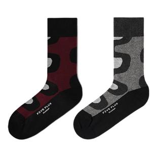 FIVE FLUX URBAN系列中筒袜INS本命年红袜子春季百搭女袜抗菌 FF