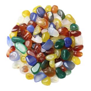 天然七宝石家用供奉用品供曼扎盘装宝瓶宝塔混搭玛瑙七彩宝石一斤