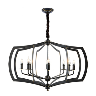 三雄极光复古客厅餐厅茶社民宿铁艺现代简约客厅大灯乡村美式吊灯