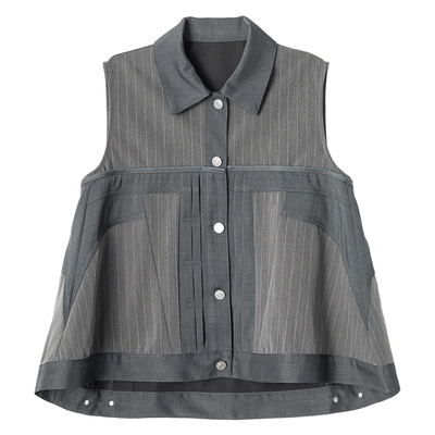 撞色条纹背心马甲2026春夏新款