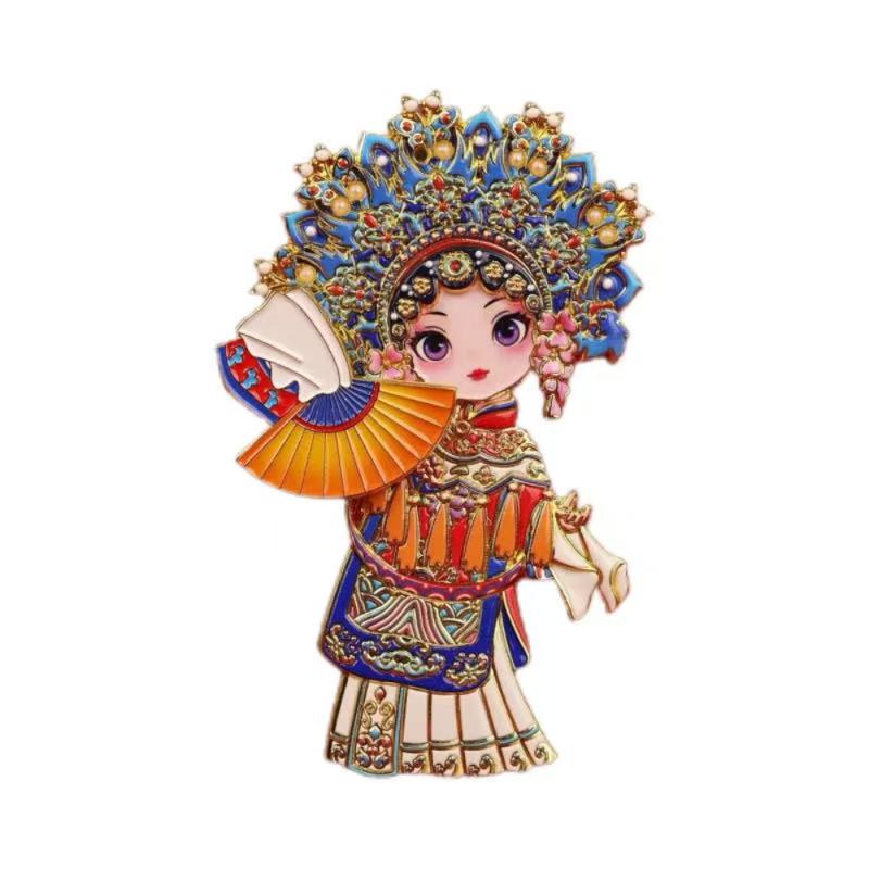 中国风京剧人物磁吸亚克力平面贵妃装饰北京文创冰箱贴古香古色