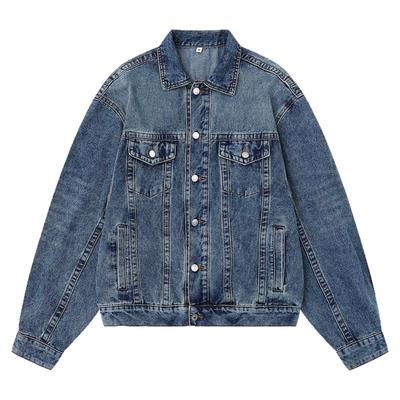 一眼沦陷翻领百搭牛仔夹克外套