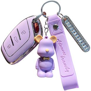 适用荣威rx5plus钥匙套i5名爵5车6女max壳rx3扣i6max包zs科莱威hs