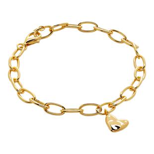 Monica Vinader莫妮卡手链爱心吊坠手链银镀金手饰女精致特别