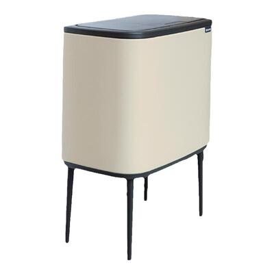 柏宾士触式垃圾桶不锈钢家用分类