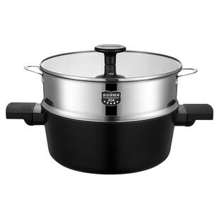 卡罗特汤锅蒸锅煲煮锅炖锅家用双耳锅火锅不粘锅电磁炉燃气灶通用