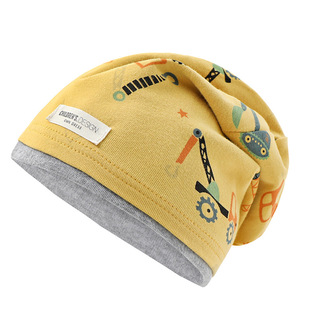 2025新款儿童帽子男孩女孩秋冬款宝宝纯棉秋季冬季男童女童堆堆帽