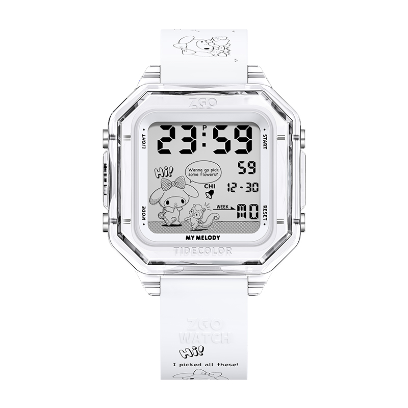 三丽鸥联名美乐蒂手表女款 初高中学生女生儿童女孩高颜值电子表