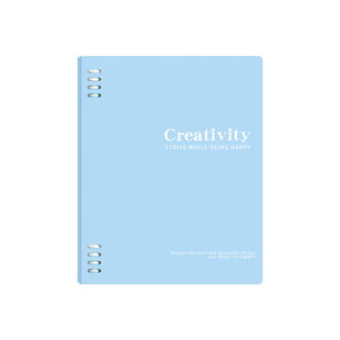 撞色笔记本B5活页夹本子可拆卸外壳横线本网格方格本初中高中生专用加厚扣环记事本可换替芯活页本pp防水防尘