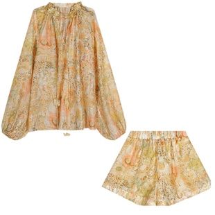 落落狷介夏装搭配一整套小清新套装小个子长袖套头上衣两件套短裤