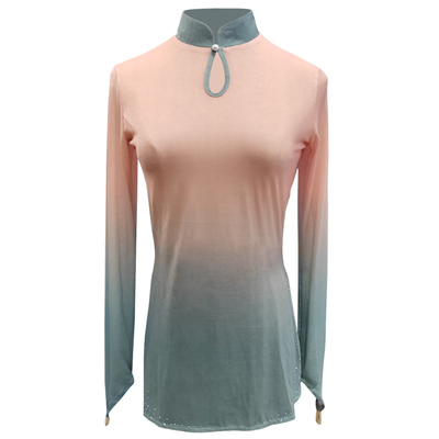 气质小高领古典舞身韵纱衣