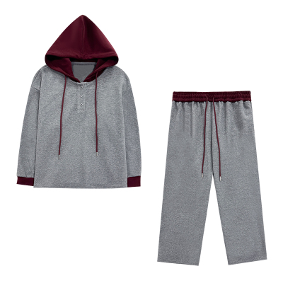 梵朵大码女装Y4559初春高级感松弛连帽卫衣休闲裤宽松运动两件套