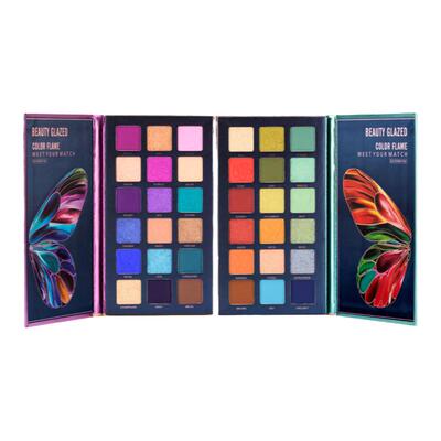 正品beautyglazed彩虹眼影盘18色蝴蝶眼影冷暖色调舞台妆便携ins