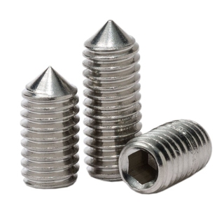 304不锈钢尖头内六角紧定机米螺丝无头顶丝M2.5M3M4M5M6M8M10