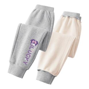 真维斯童装女童冬季加绒加厚裤子小女孩冬款保暖裤儿童卫裤秋冬款