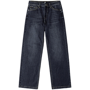 【张凌赫代言】Lee25秋冬新品429标准中腰直脚复古深蓝色女牛仔裤