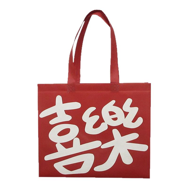 新年安可拉红购物袋服装店手提袋子女装衣服无纺布袋子婚庆礼品袋