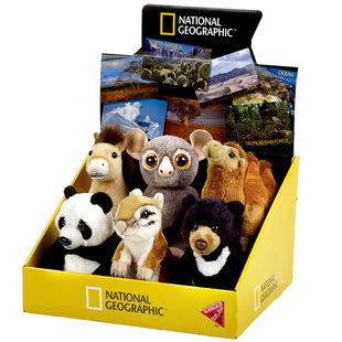 清仓优惠仿真动物毛绒玩具亚洲黑熊玩偶眼镜猴普氏野马花栗鼠公仔