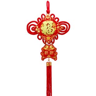 15#新款中国结福字挂件 客厅小号玄关门对门挂饰 百福呈祥