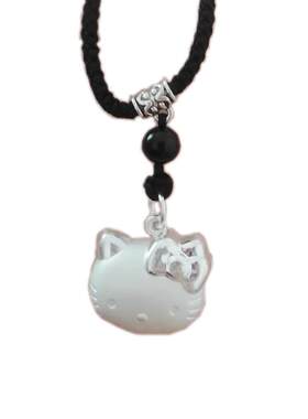 锁骨链刻字儿童Kitty银坠定制