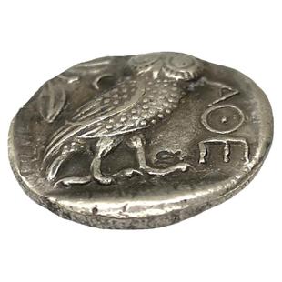 古希腊雅典娜猫头鹰仿古钱币复古欧美太阳神创意装饰硬币打孔礼品