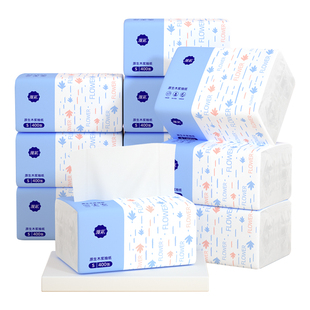 漫花无香优等品抽纸原生浆实惠家用宿舍厕纸整箱批卫生纸巾可擦手