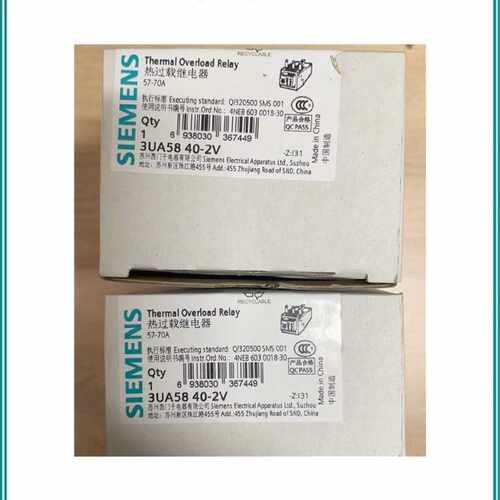 议价西门子3UA5840-2V过载继电器脱扣1 个常开触点  1 个常闭触点