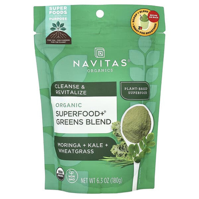 NavitasOrganics有机Superfood+Greens混合物冲饮代餐营养健康进