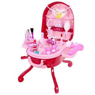 女宝小女孩子的儿童化妆盒品梳妆台玩具饰品公主行李箱套装旅行箱
