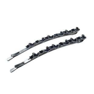 一字夹加长水钻侧边刘海夹成人简约发夹韩国大号发卡后脑勺夹碎发