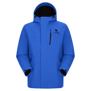 [王俊凯同款]骆驼克莱因蓝户外冲锋衣女款2026春夏新款防水外套男