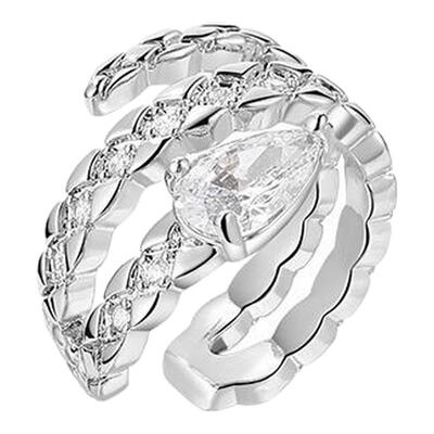 dodogogo菱纹格水滴锆石耳骨夹