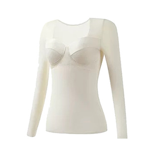 DPLAYSWEET【奶皮衣】罩杯一体保暖内衣套装舒适磨毛加厚内搭上衣