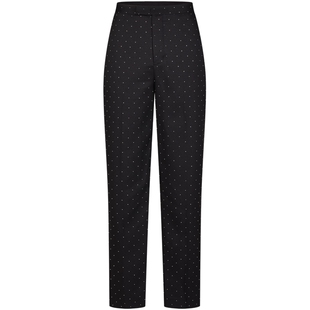 宝姿PORTSPURE女装夏季时尚精致浪漫质感满钻九分长裤