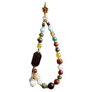 本命年化太S牌五路财神招财猫原创设计新中式男女复古饰品手机链