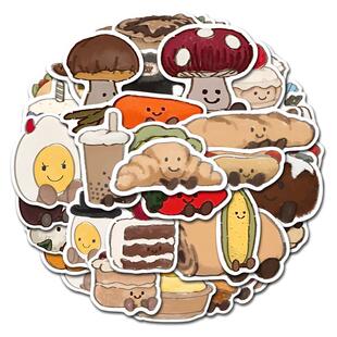 100张jellcat玩偶插画贴纸爆款手绘卡通ins风手机壳iPad贴画防水