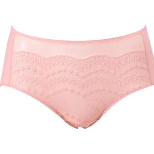 古今内衣轻薄舒适烫银蕾丝内裤透气中腰弹性纤维三角裤