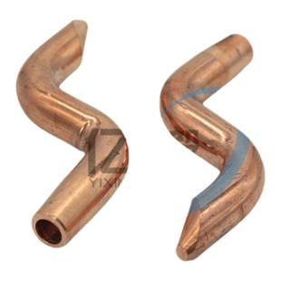 点焊机弯电极头电阻焊机火花机碰焊头铬锆铜S型弯电极异形定制