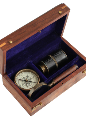 手工艺个性黄铜复古风书房摆件