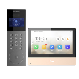 海康威视小区人脸识别楼宇可视对讲设备单元楼门禁系统开门门铃机
