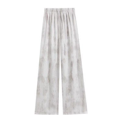 冰丝醋酸窄版阔腿裤女夏季薄款