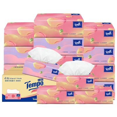 得宝桃子香味面巾纸可湿水整箱