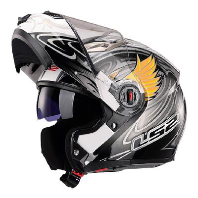 ls2摩托车双镜片摩旅防雾冬季